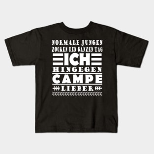 Campen Lagerfeuer Geschenk Wohnwagen Männer Kids T-Shirt